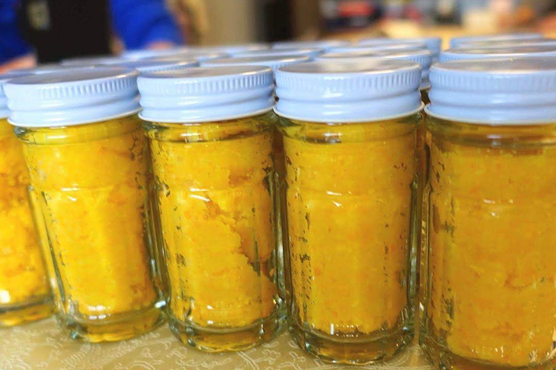 黄柚子胡椒作りワークショップ 旬の柚子胡椒